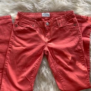 🍑 CORAL SKINNY JEGGINGS 🧡